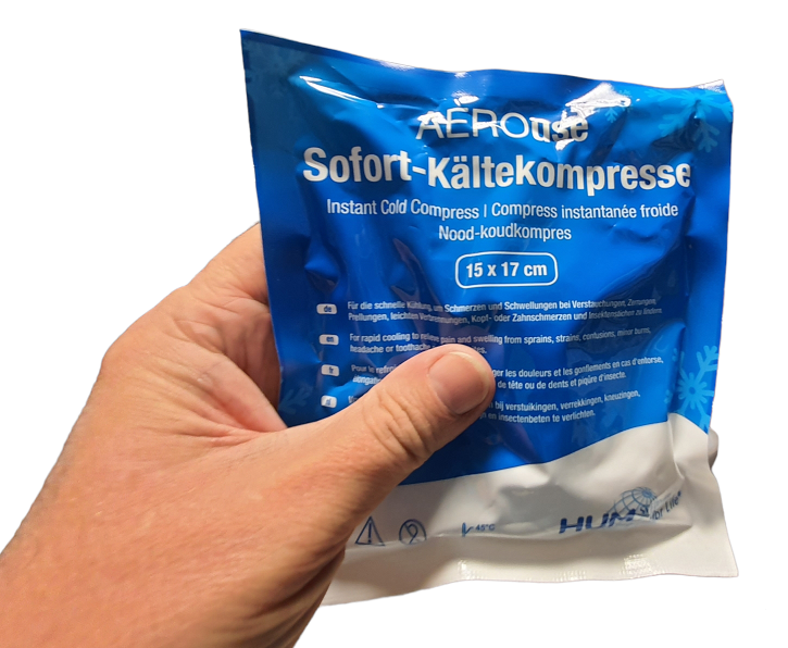 Chladící sáček COLD PACK AEROuse použití